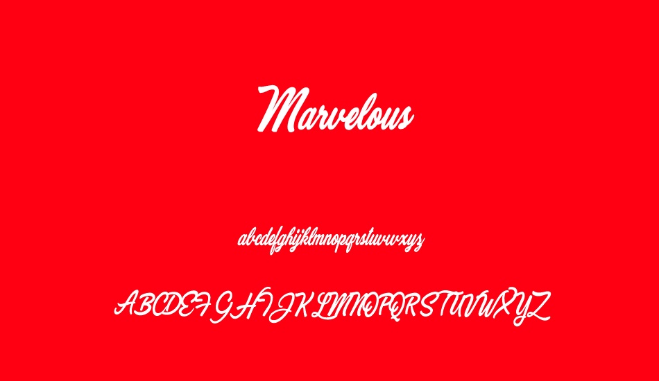 Marvelous Personal Use font