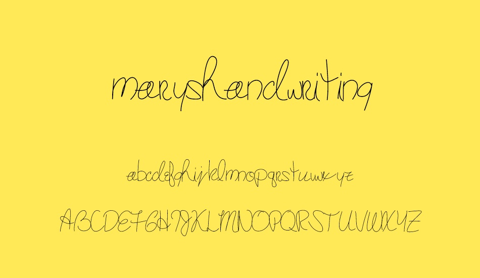 maryshandwriting font