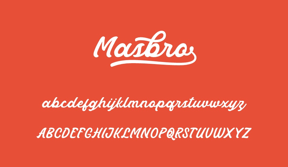 Masbro font