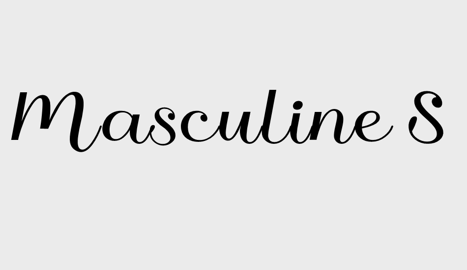 Masculine Script font big