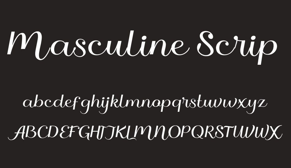 Masculine Script font