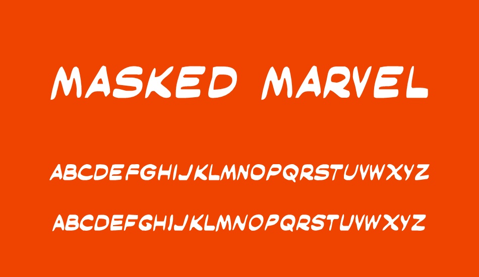 Masked Marvel font