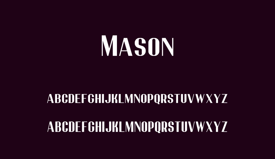 Mason font