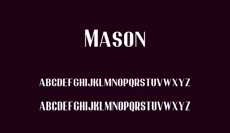 Mason font