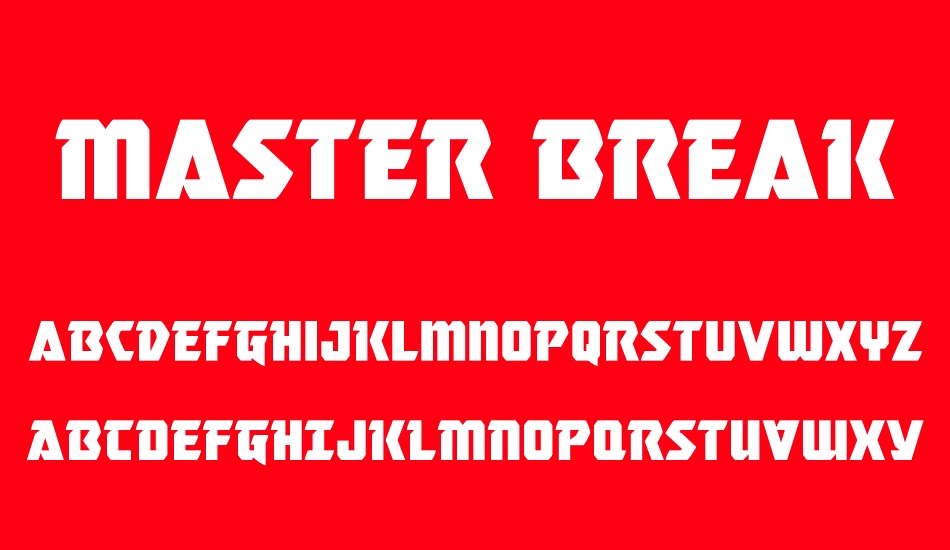 Master Breaker font