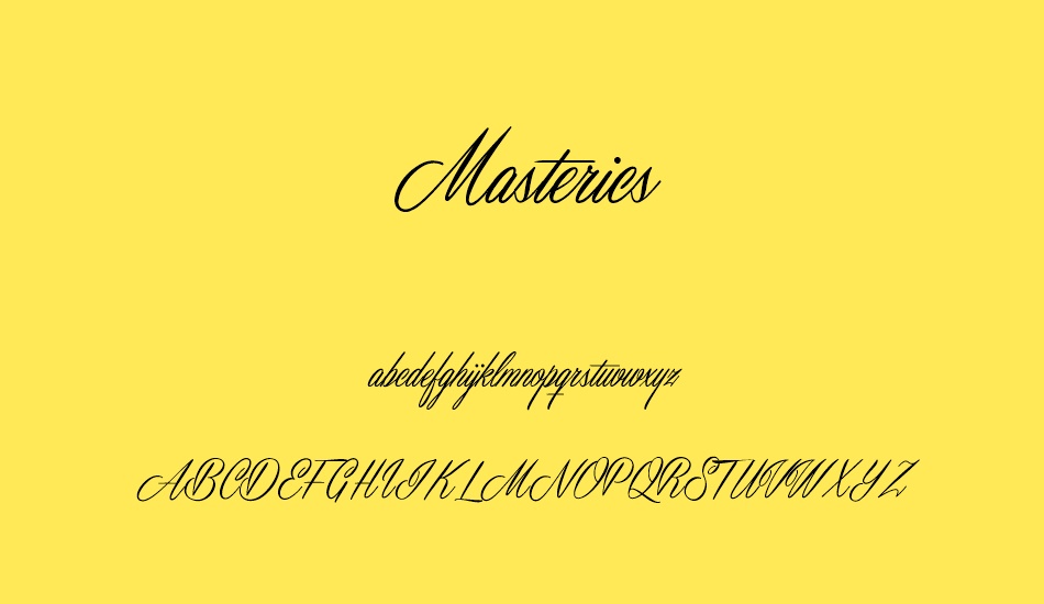 masterics-personal-use font