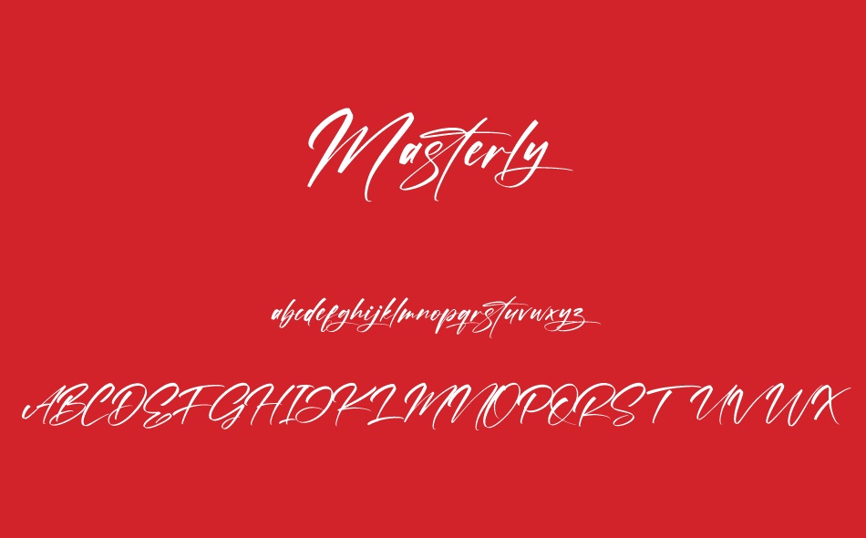 Masterly font