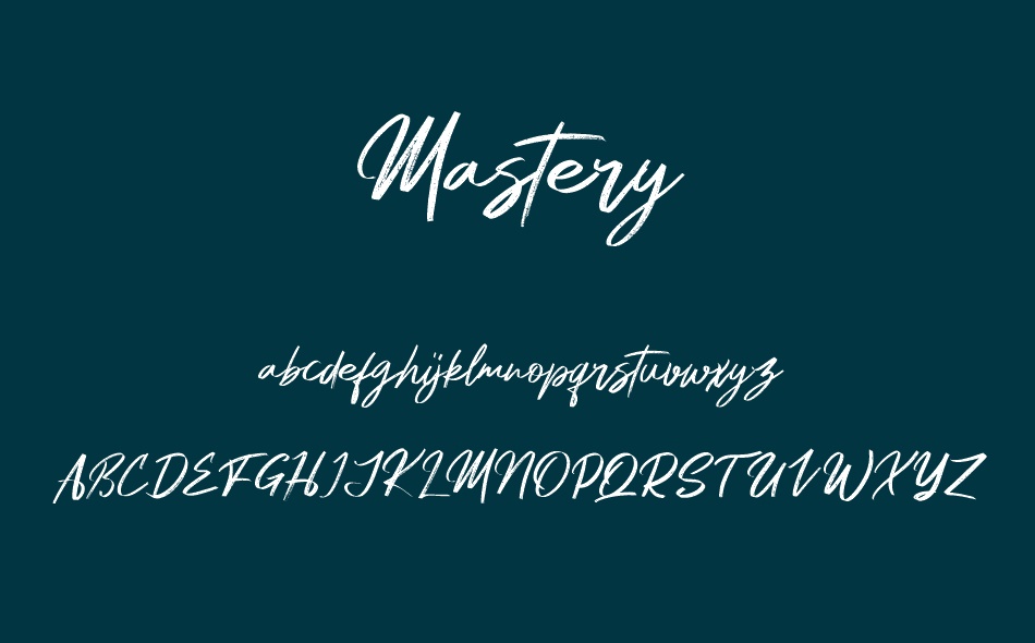Mastery font