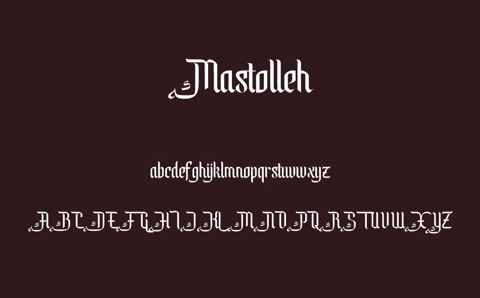 Mastolleh font