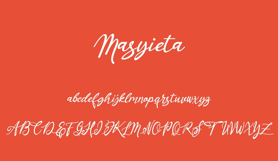 Masyieta font