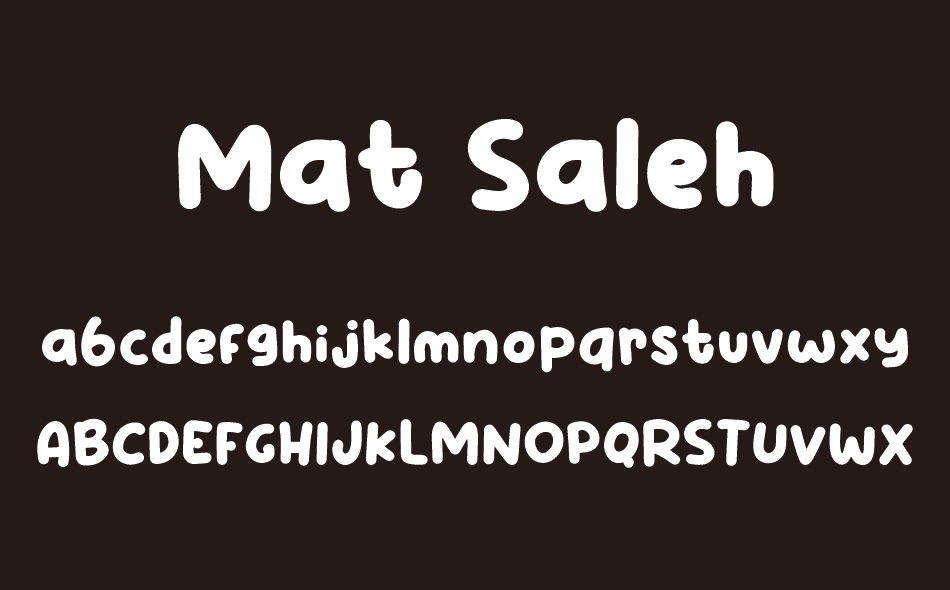 Mat Saleh font
