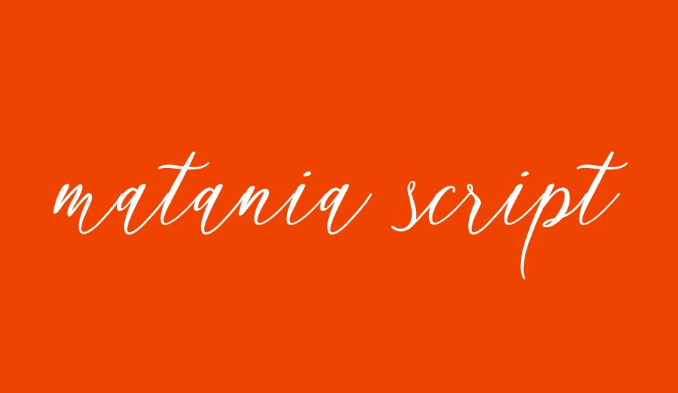 matania script font big