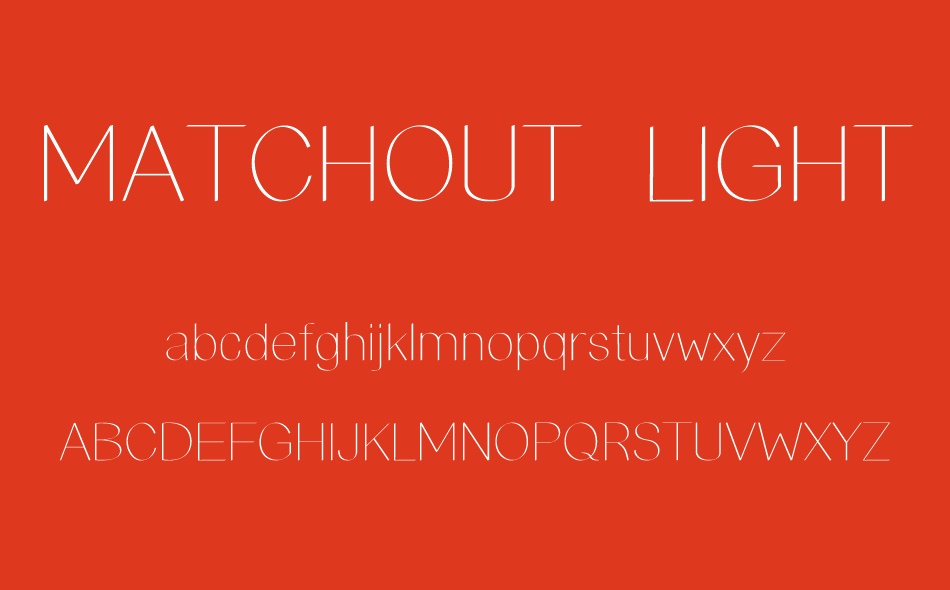 Matchout font