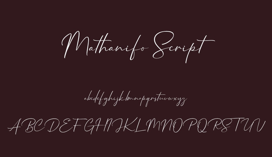 Mathanifo Script font