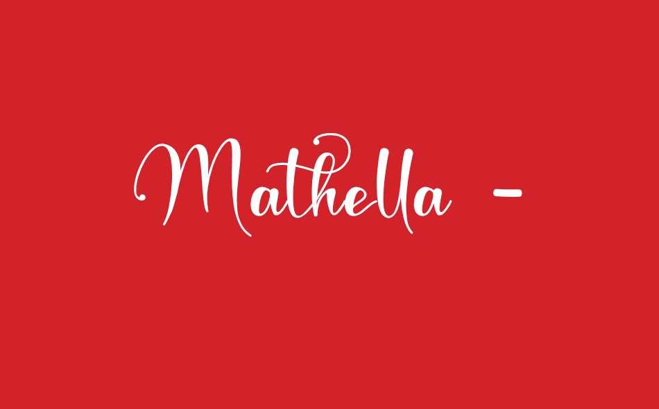 Mathella font big