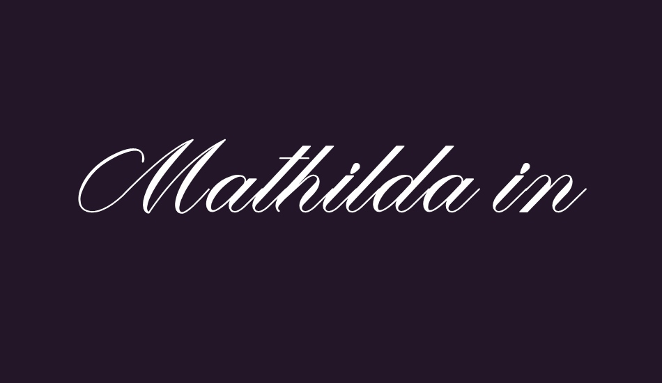 Mathilda in Wonderland font big