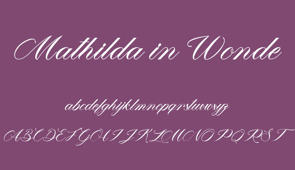 Mathilda in Wonderland font
