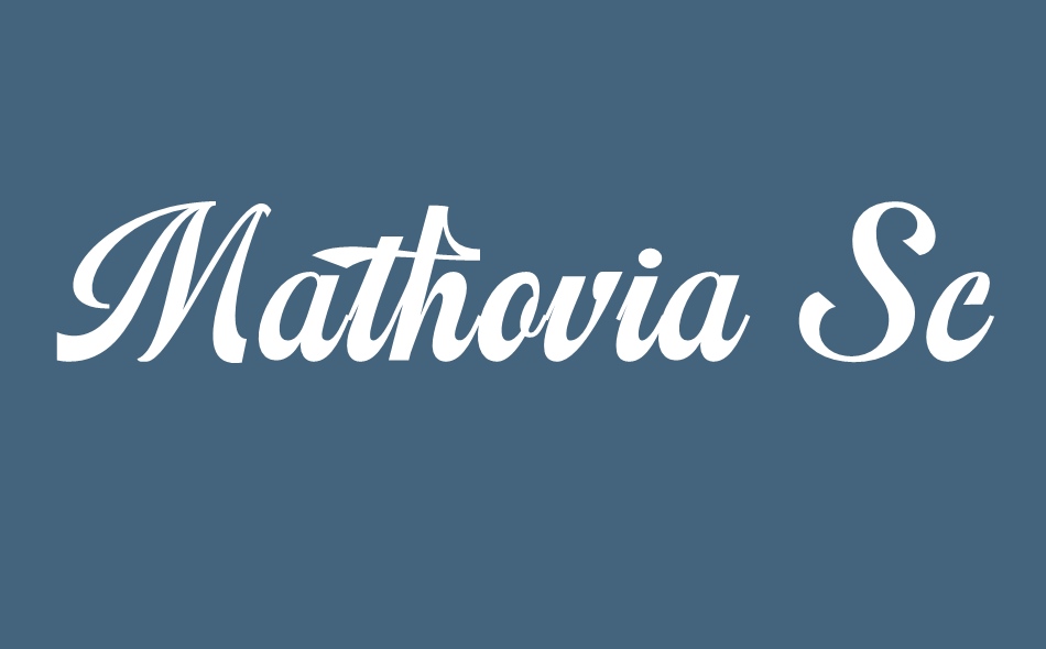 Mathovia Script font big