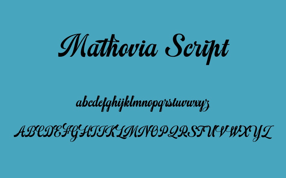 Mathovia Script font
