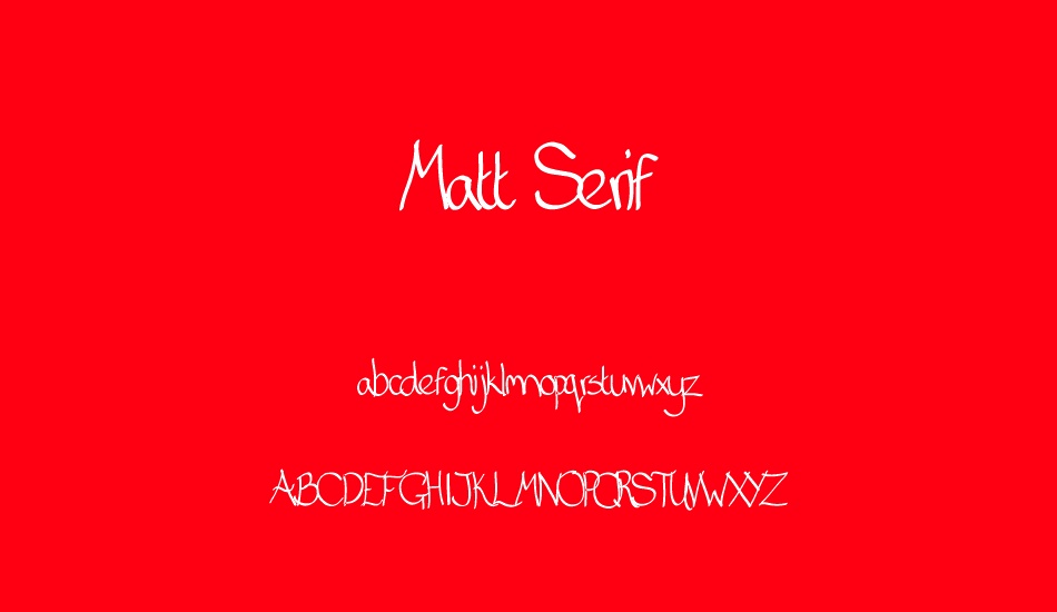 Matt Serif font