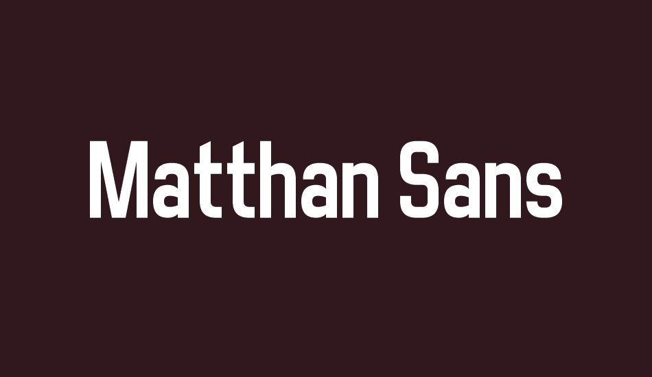 Matthan Sans font big