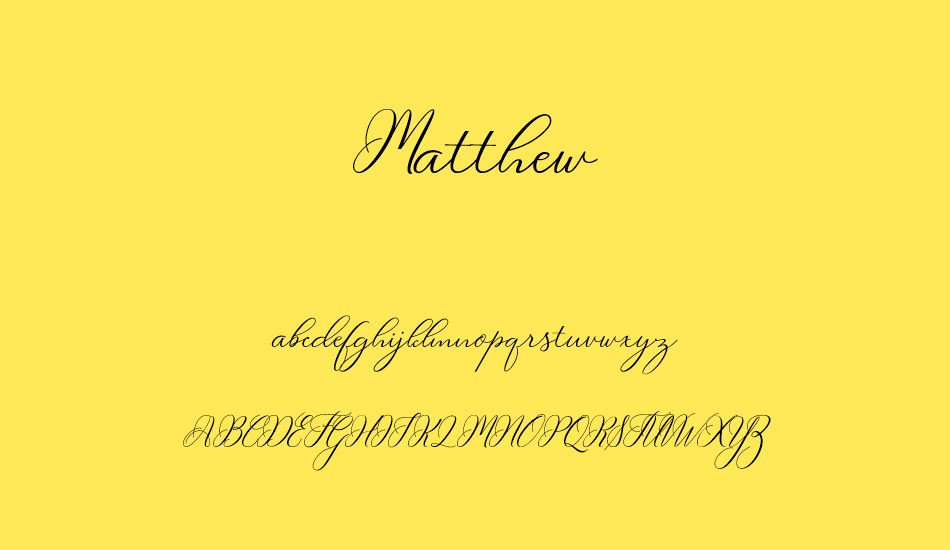 Matthew font