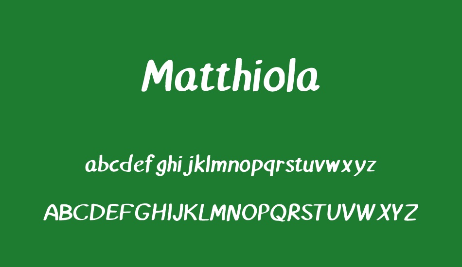Matthiola font