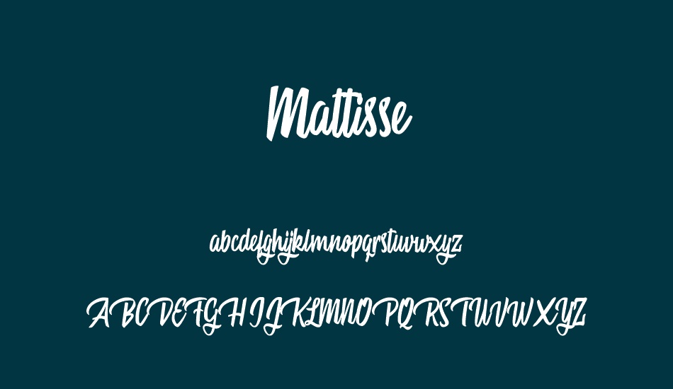 Mattisse Personal Use font