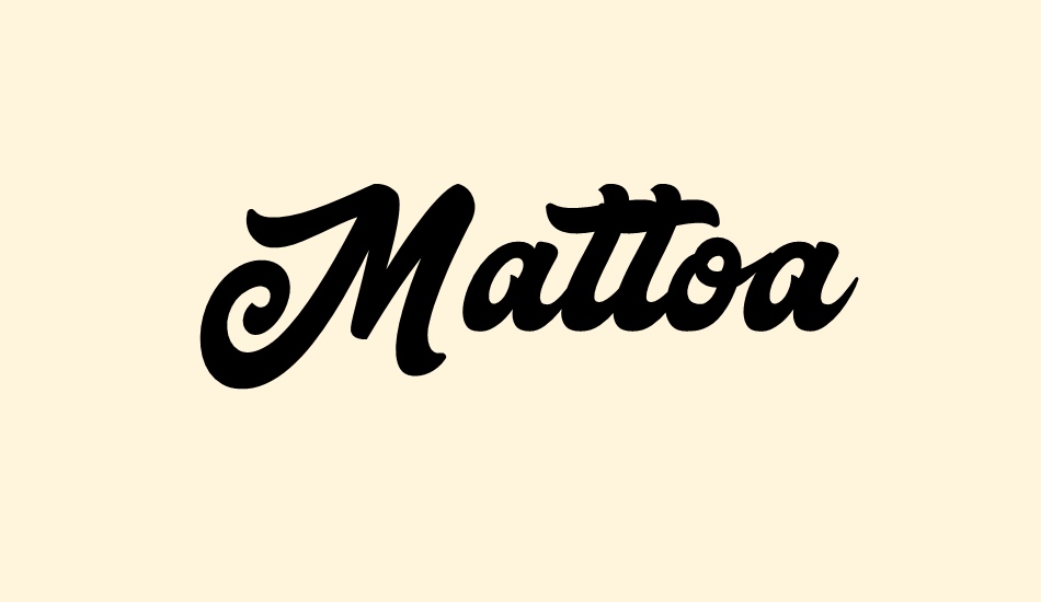 Mattoa Demo font big