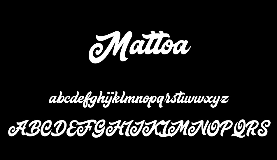 Mattoa Demo font