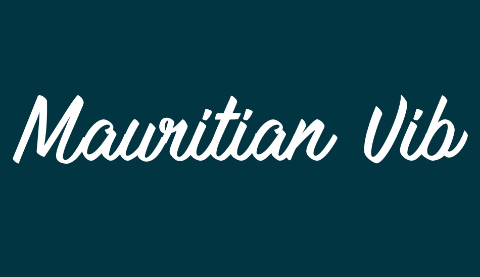 Mauritian Vibration font big