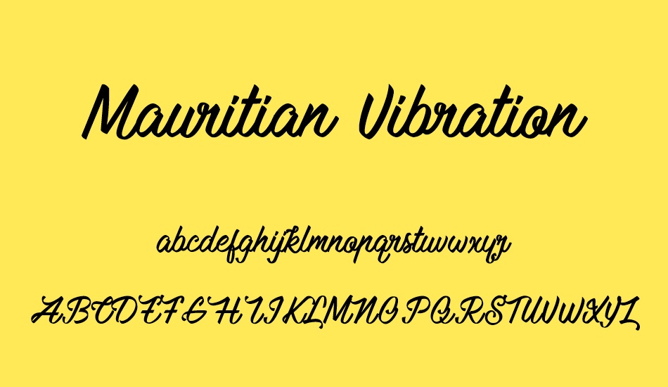 Mauritian Vibration font
