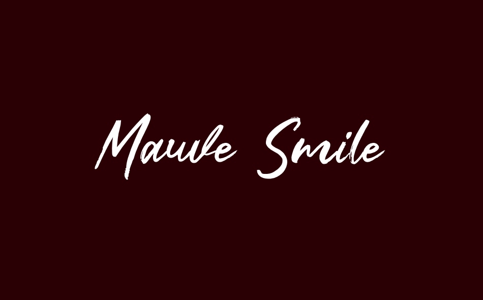 Mauve Smile font big