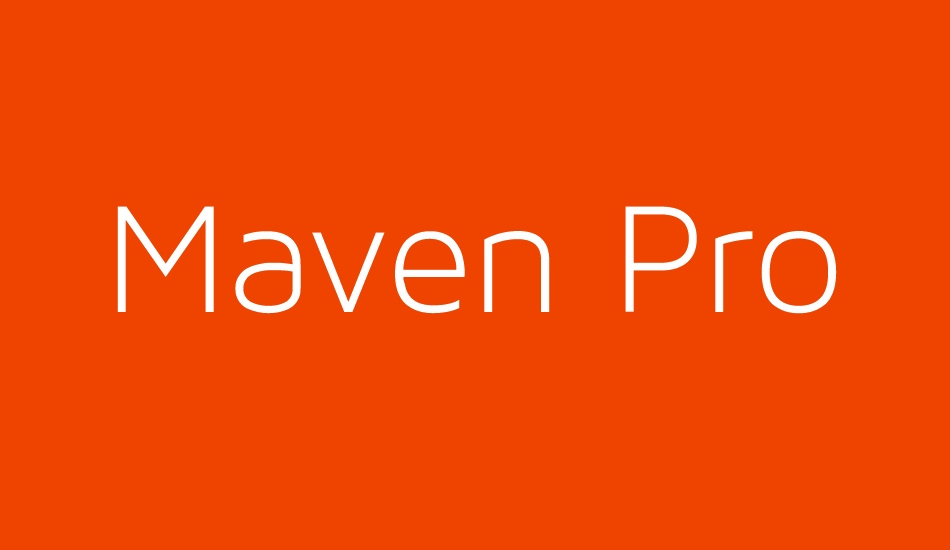 Maven Pro Light 300 font big