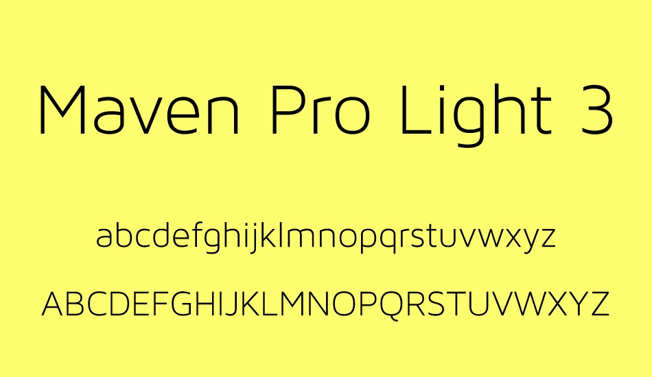 Maven Pro Light 300 font