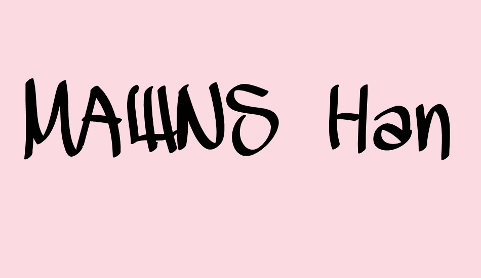 MAWNS Handwriting font big