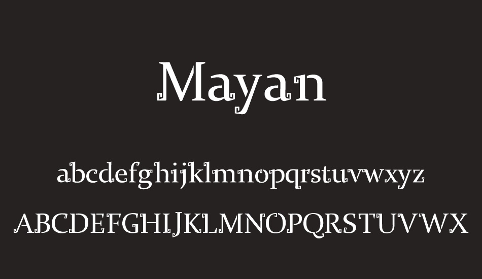 Mayan font