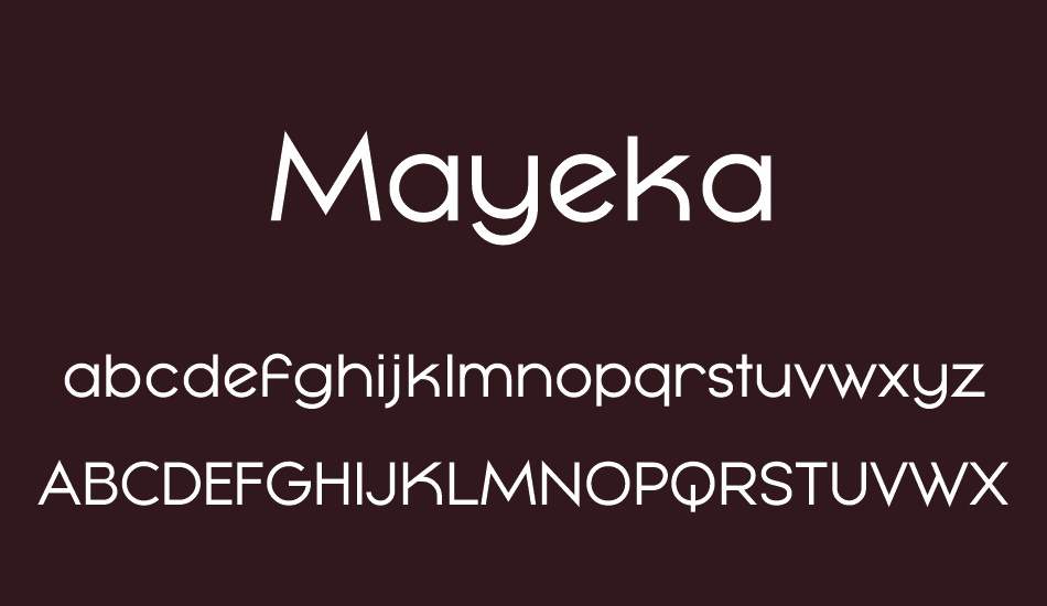 Mayeka Regular Demo font