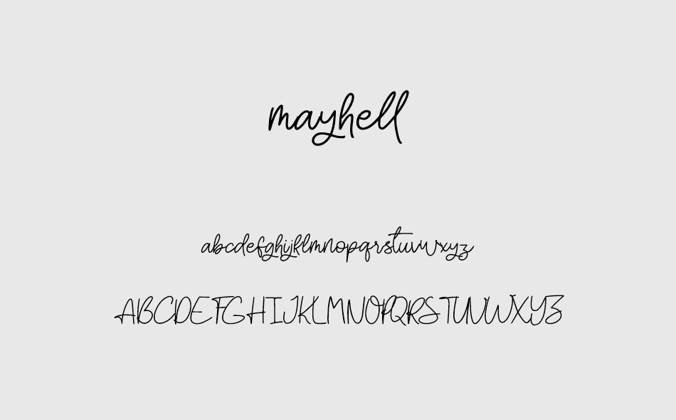 Mayhell font