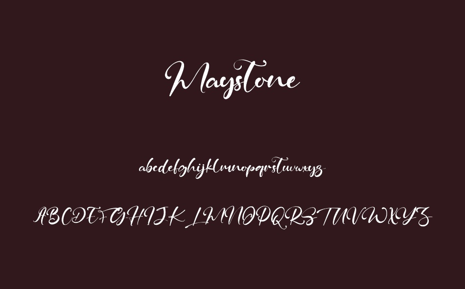 Maystone font