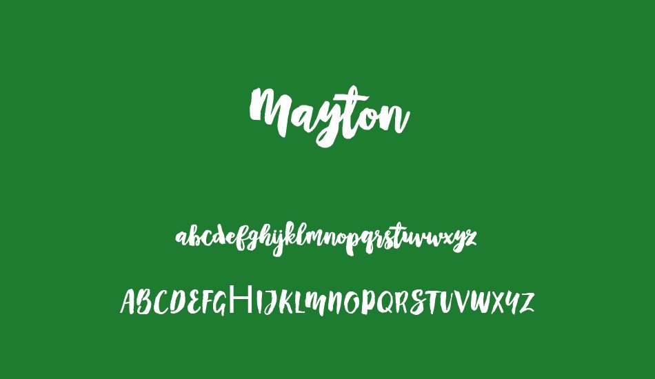 Mayton font