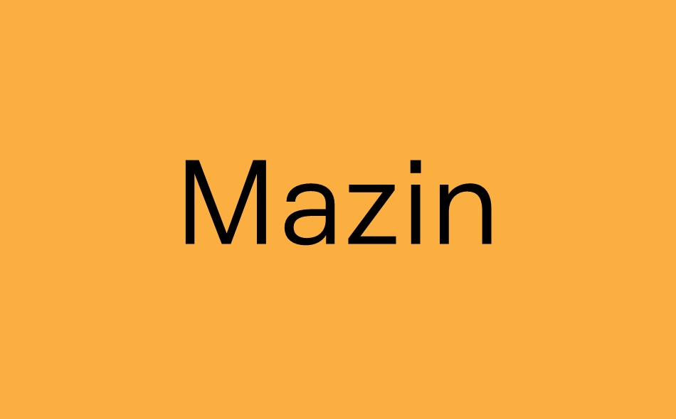 Mazin font big