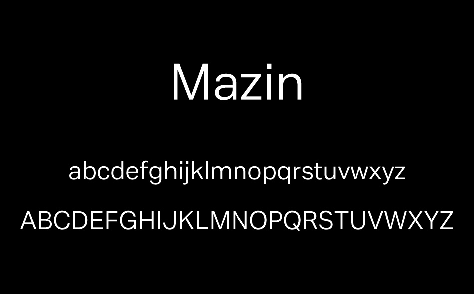 Mazin font