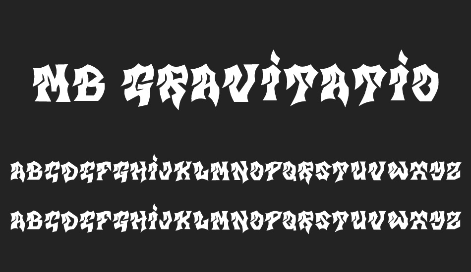 MB Gravitation font