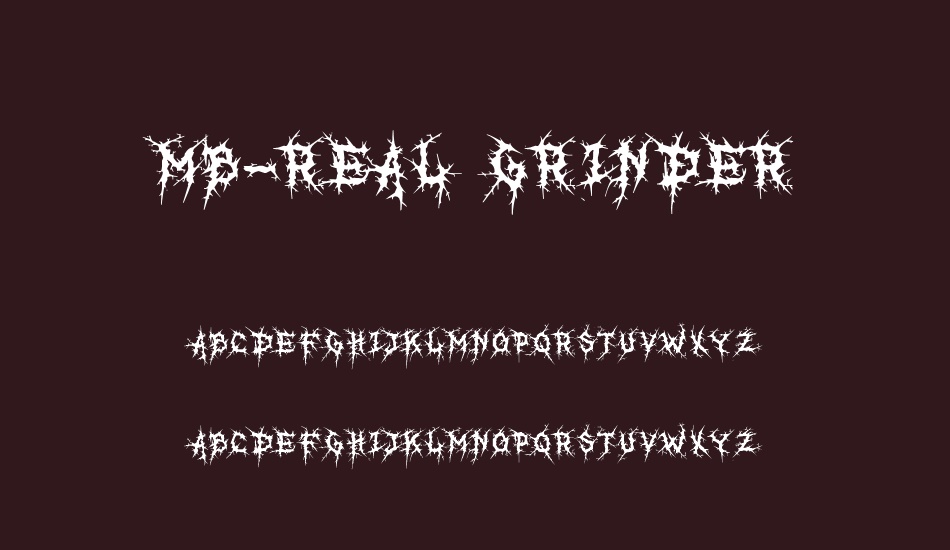 MB-Real Grinder font