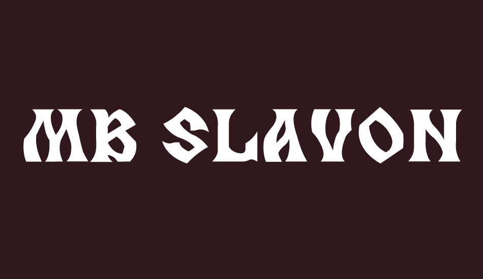 MB Slavonic Minsk font big