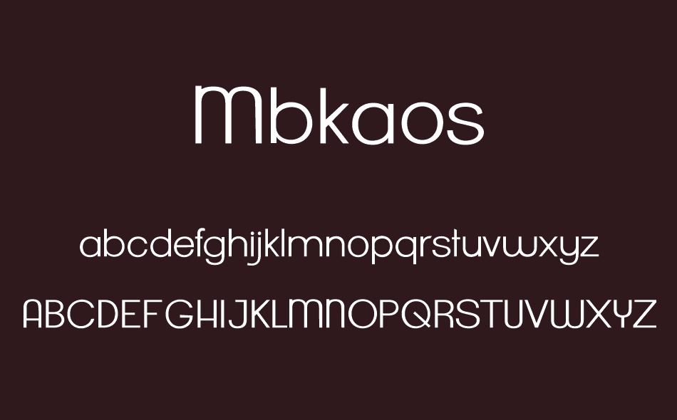 Mbkaos font