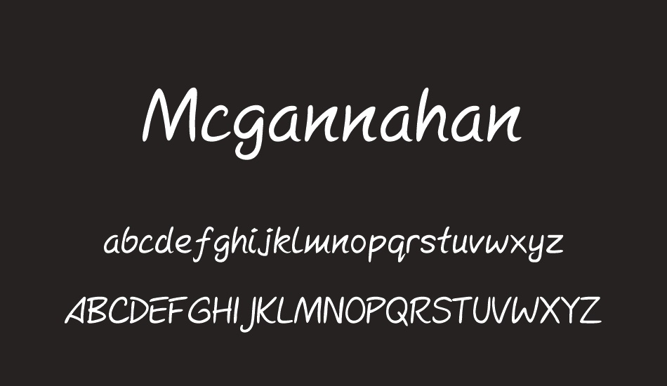 Mcgannahan font