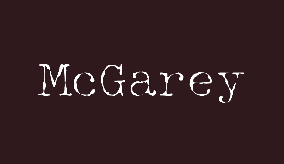 McGarey font big