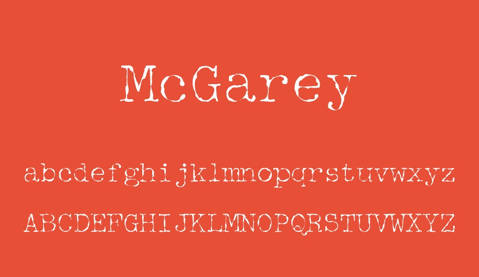 McGarey font